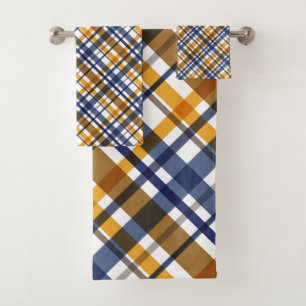 Christmas Colours Plaid Bath Towel Set