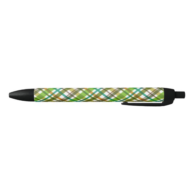 Christmas Colours Plaid  Black Ink Pen (Bottom)