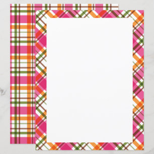 Christmas Colours Plaid Blank