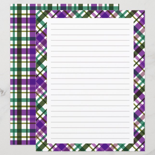 Christmas Colours Plaid Lines (Front/Back)