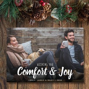 Christmas Comfort And Joy Photo Holiday Card
