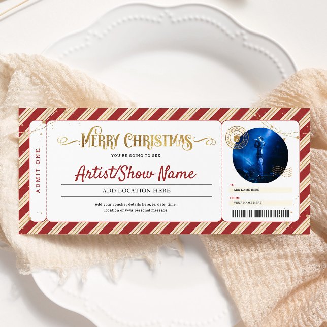 Christmas Concert Event Show Gift Ticket Invitation (Creator Uploaded)