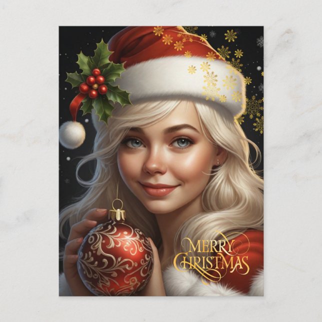 Christmas. Congratulation.  Postcard (Front)