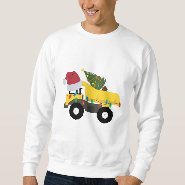 Christmas Construction Trucks Sweatshirt (Front)