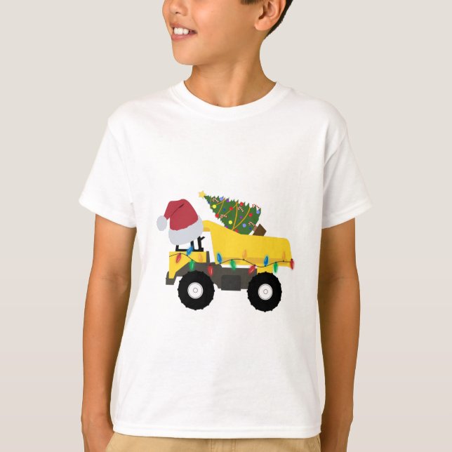 Christmas Construction Trucks T-Shirt (Front)