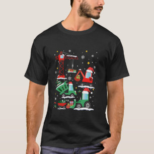 Christmas Construction Vehicle Crane Truck Toddler T-Shirt