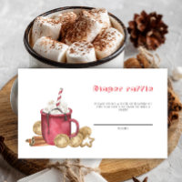 Christmas cookie and cocoa Diaper raffle ticket