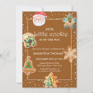 Christmas Cookie Baby Shower Invitation