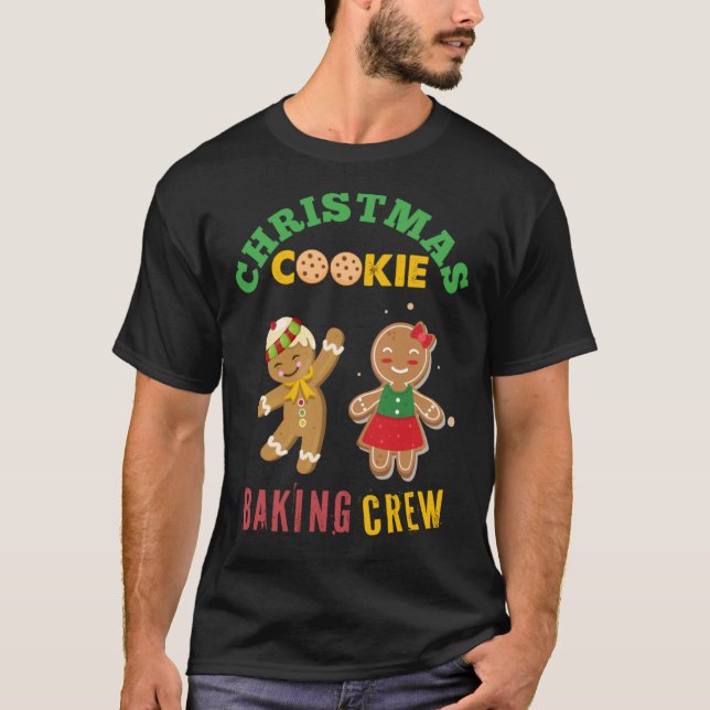 Christmas Cookie Baking Crew Christmas Cookies Gin T-Shirt (Front)