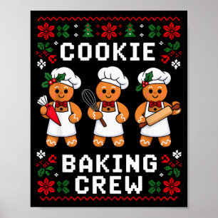 Christmas Cookie Baking Crew Family Baking Funny Poster