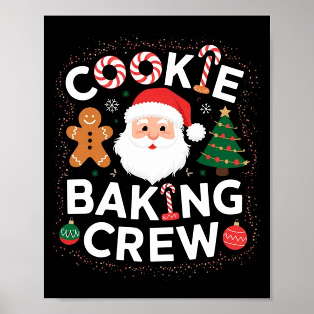 Christmas Cookie Baking Crew Family Christmas Baby Poster (Front)