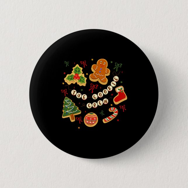 Christmas Cookie Baking Crew For Women Basker Seni 6 Cm Round Badge (Front)
