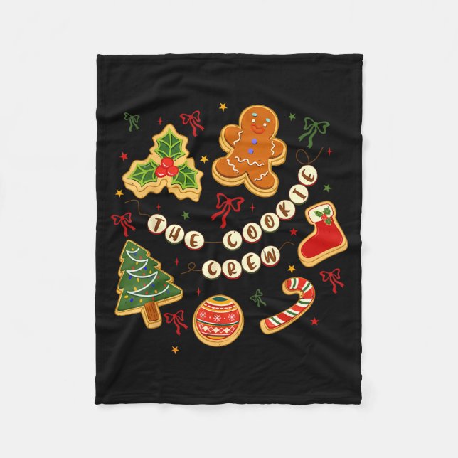 Christmas Cookie Baking Crew For Women Basker Seni Fleece Blanket (Front)