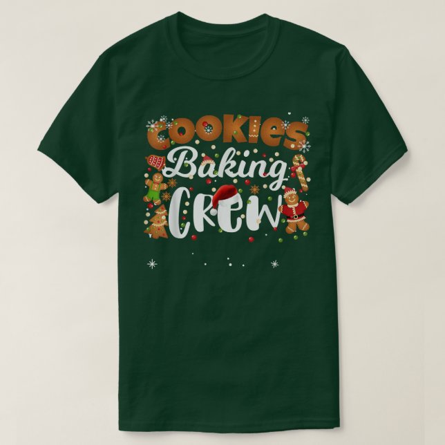 Christmas Cookie Baking Crew Funny Matching Family T-Shirt (Design Front)