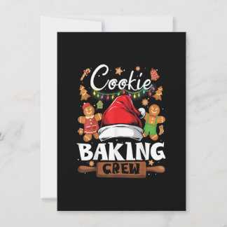 Christmas Cookie Baking Crew Funny Pyjamas Family Invitation