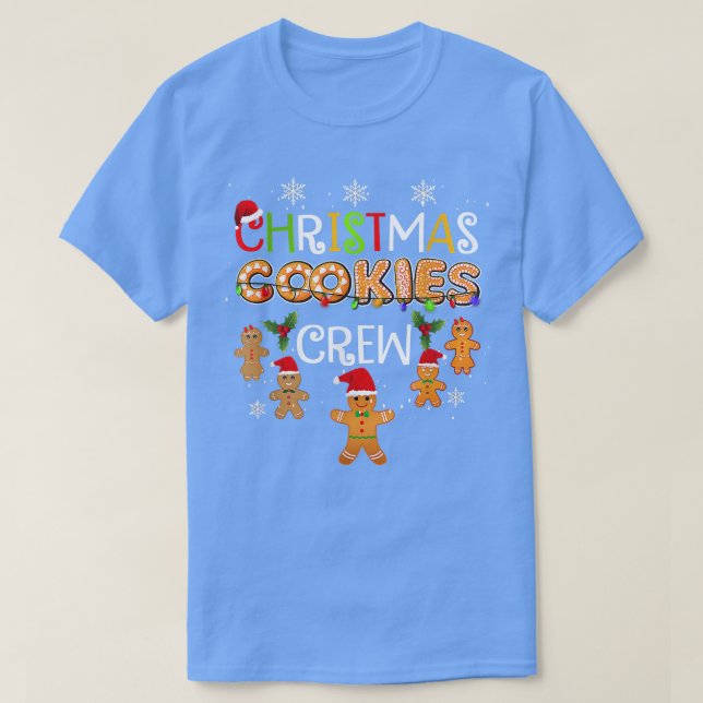 Christmas Cookie Baking Crew Funny Pyjamas Family  T-Shirt (Design Front)