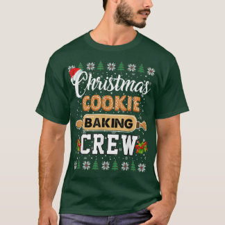 Christmas Cookie Baking Crew Funny Xmas Pyjamas Fa T-Shirt