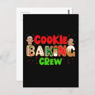 Christmas Cookie Baking Crew Group Matching Xmas Postcard