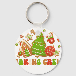 christmas cookie baking crew key ring