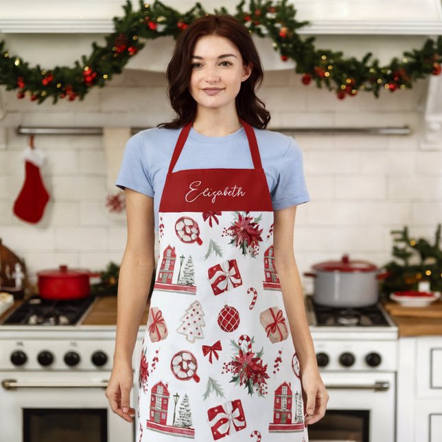 Christmas Cookie Baking Crew Personalised Apron (Creator Uploaded)
