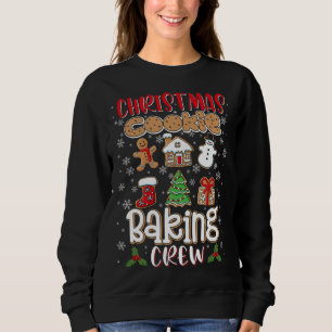 Christmas Cookie Baking Crew Xmas Cookie Cute Sant Sweatshirt