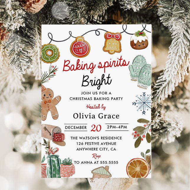Christmas Cookie Baking Party Invitation (Creator Uploaded)