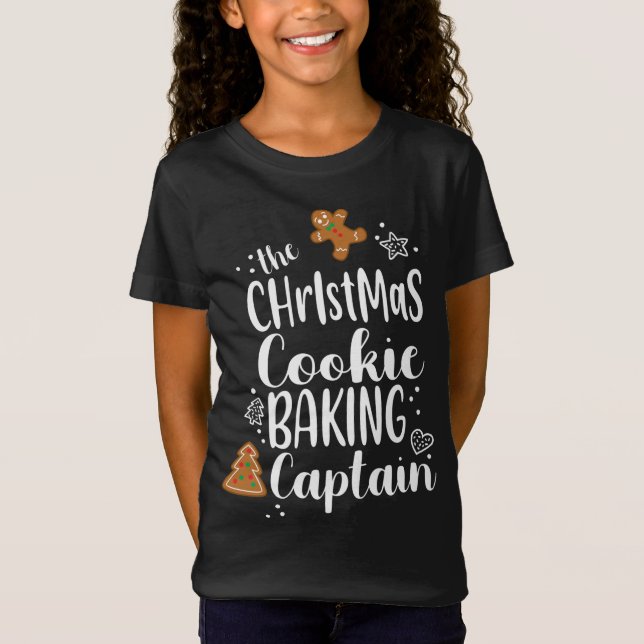 Christmas Cookie Baking Team Captain Crew Cute Gin T-Shirt (Front)