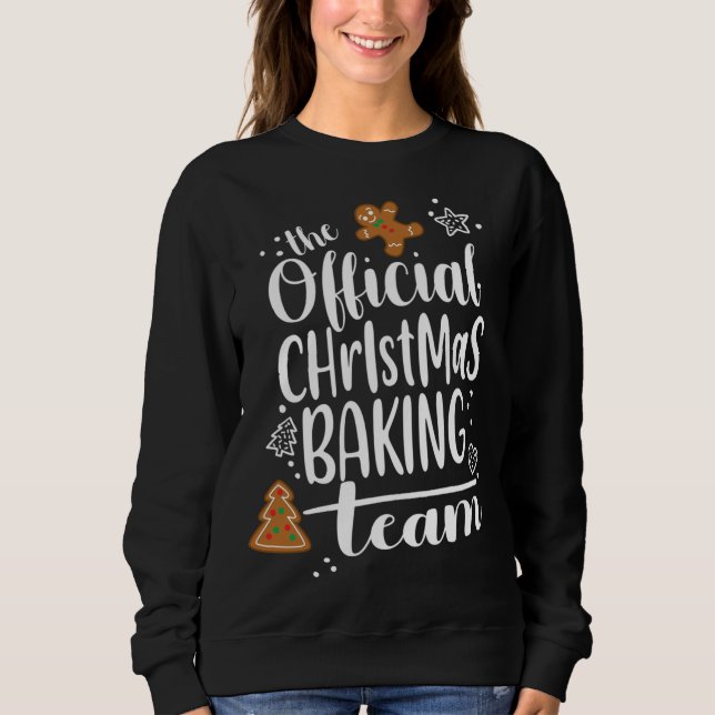 Christmas Cookie Baking Team Crew Cute Gingerbread Sweatshirt (Front)