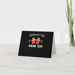 Christmas cookie baking team gingerbread man card