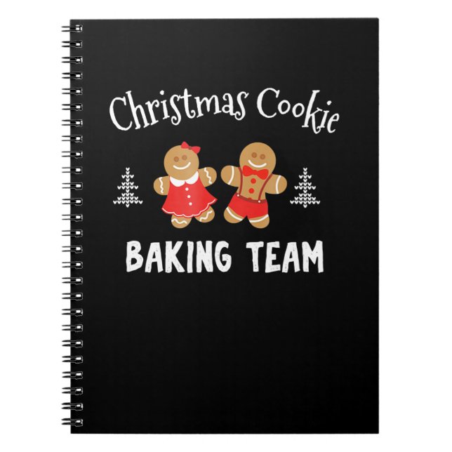 Christmas cookie baking team | gingerbread man notebook (Front)