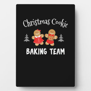 Christmas cookie baking team gingerbread man plaque