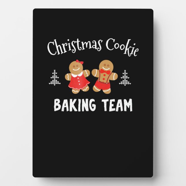 Christmas cookie baking team | gingerbread man plaque (Front)