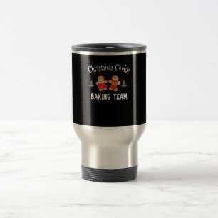 Christmas cookie baking team gingerbread man travel mug