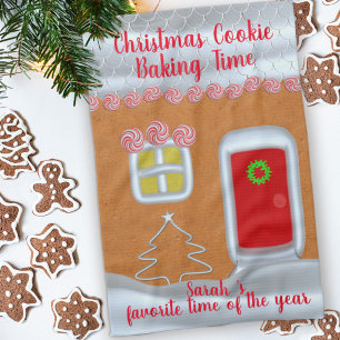 Christmas Cookie Baking Time Holiday Kitchen Towel