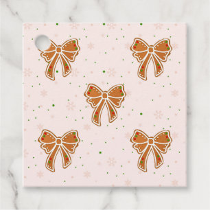Christmas Cookie Bows Favour Tags