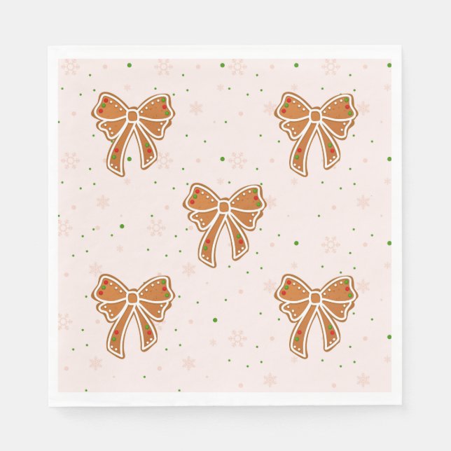 Christmas Cookie Bows Napkin (Front)