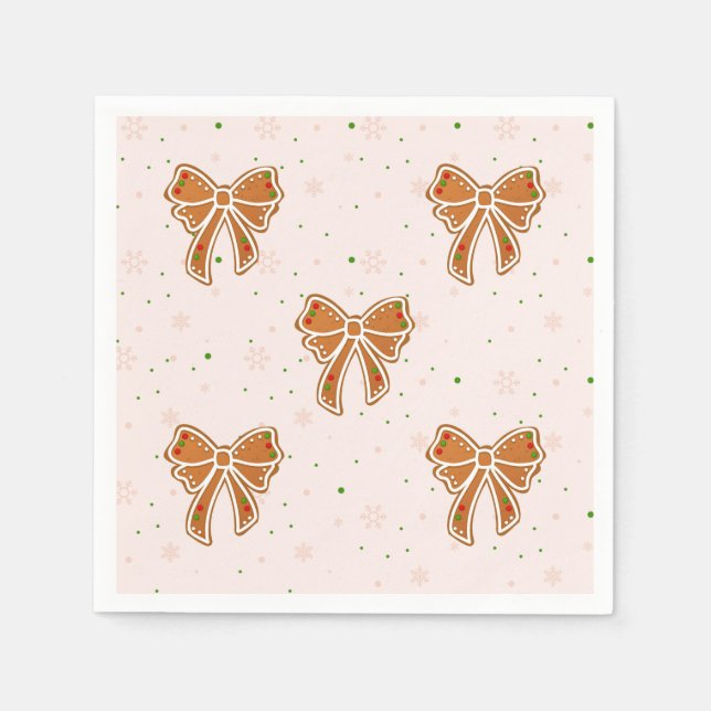 Christmas Cookie Bows Napkin (Front)