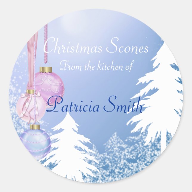 Christmas Cookie, Candy, Sweets, Custom Classic Round Sticker (Front)