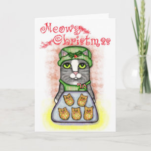 Christmas Cookie Cat Card