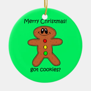Christmas cookie ceramic tree decoration