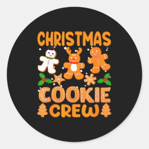 Christmas Cookie Crew Baking Team New Xmas Bakers Classic Round Sticker