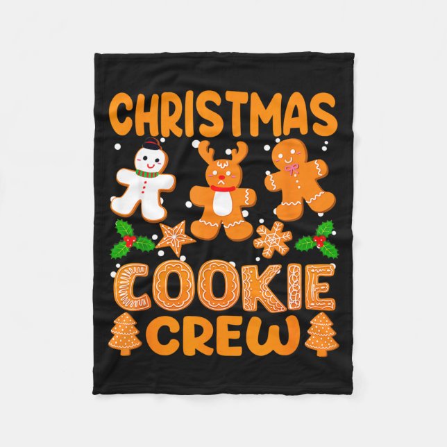 Christmas Cookie Crew Baking Team New Xmas Bakers  Fleece Blanket (Front)