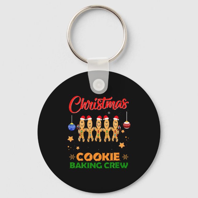 Christmas Cookie Crew Baking Team New Xmas Bakers  Key Ring (Front)