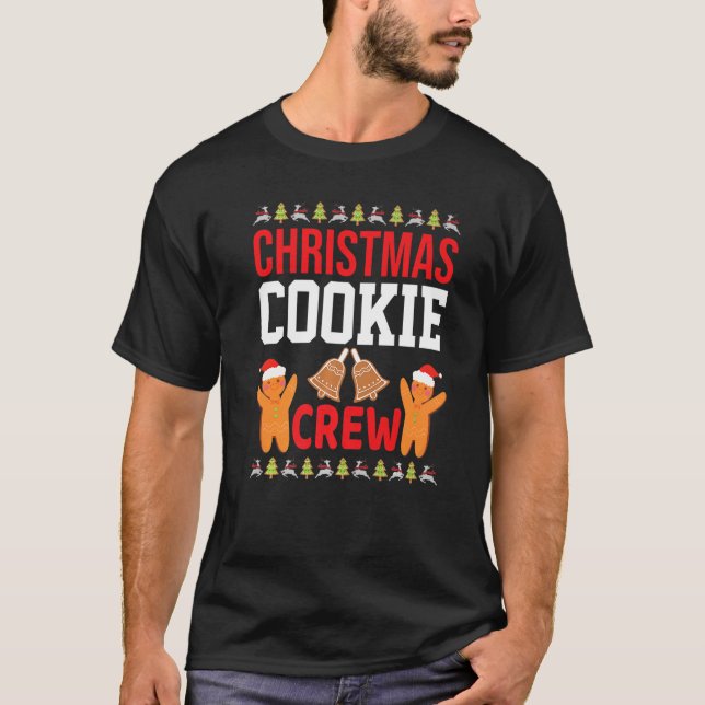 Christmas Cookie Crew Gingerbread Team Men Women K T-Shirt (Front)