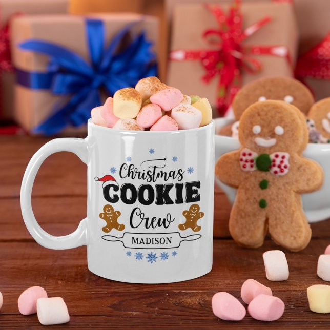 Christmas Cookie Crew Personalised Holiday Baking Coffee Mug (Creator Uploaded)