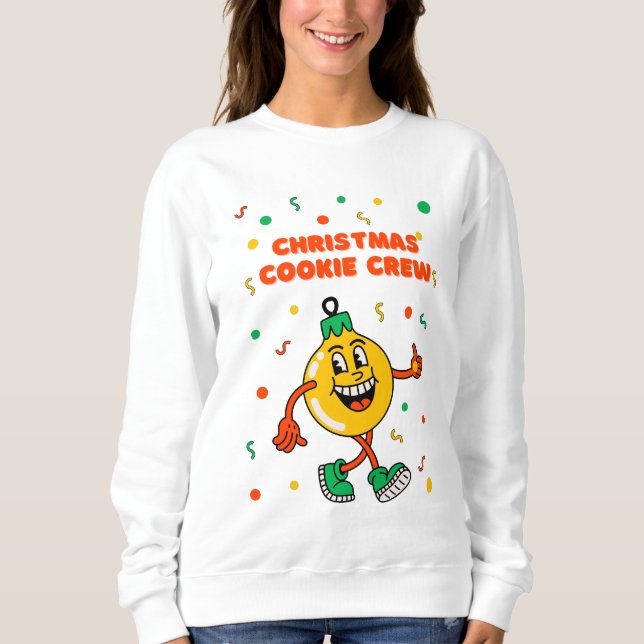 Christmas Cookie Crew, Yellow Ornament, Sweatshirt (Front)