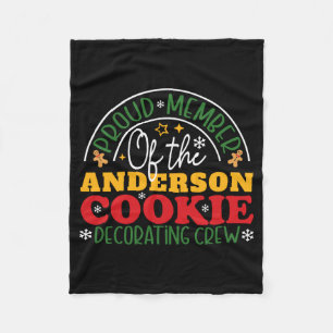 Christmas Cookie Decorating Crew Family  Fleece Blanket