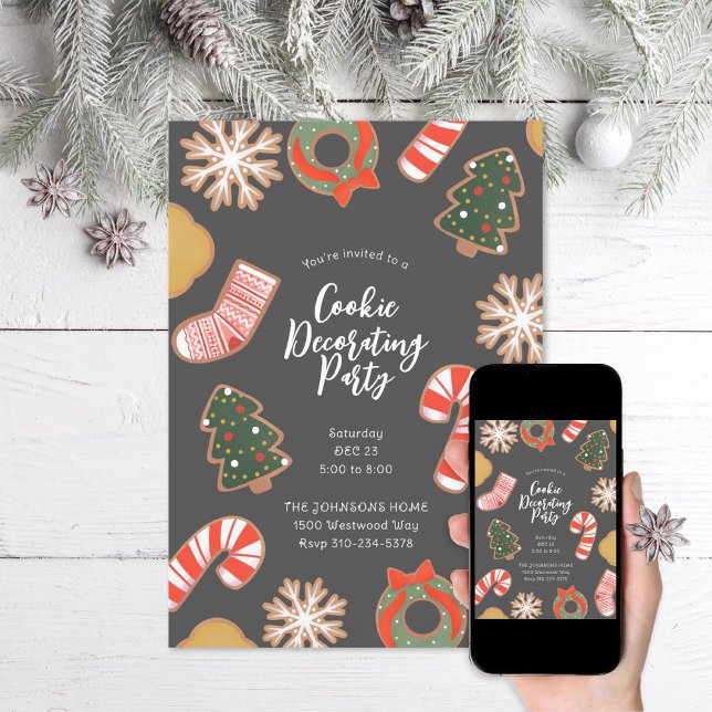 Christmas Cookie Decorating Holiday Party Invitation (Creator Uploaded)