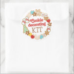 Christmas Cookie Decorating Kit Label<br><div class="desc">Make your Christmas cookie decorating party extra special with these customisable sticker labels. Perfect for creating a festive cookie decorating kit for each guest, these labels are ideal for holiday parties, neighbour get-togethers, or even a low-key birthday celebration during winter break. Whether you're planning a fun kids' activity or a...</div>