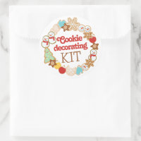 Christmas Cookie Decorating Kit Label